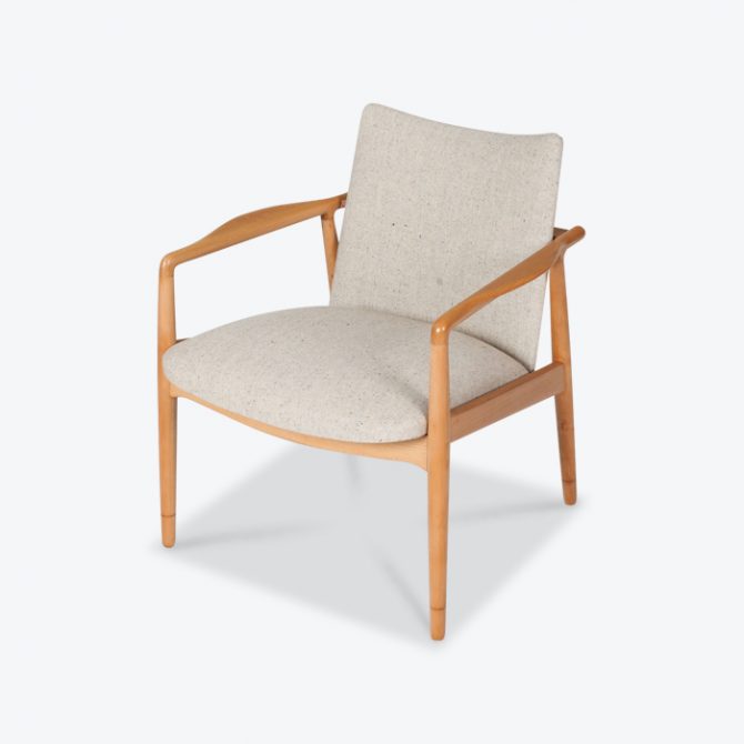 Armchairs In Beech Frame And Light Oatmeal Upholstery 1960s Denmark Thumb.jpg