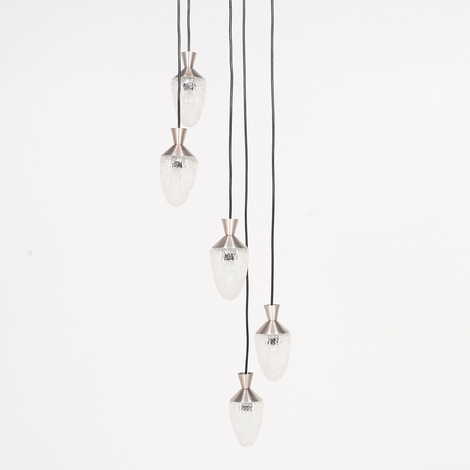 5 Piece Pendant With Frosted Glass Bulbs, 1960s, The Netherlands 37