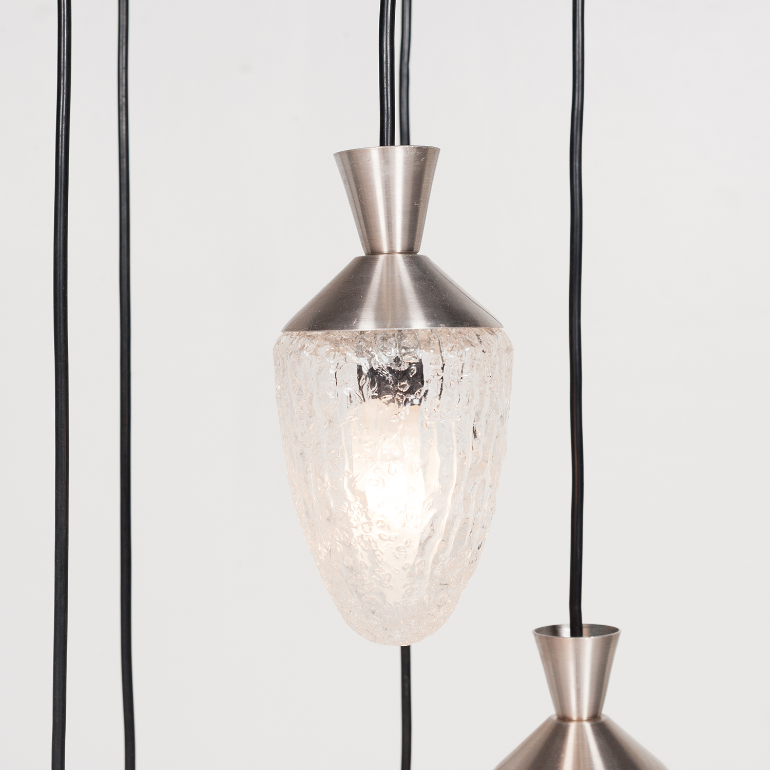 5 Piece Pendant With Frosted Glass Bulbs, 1960s, The Netherlands 50