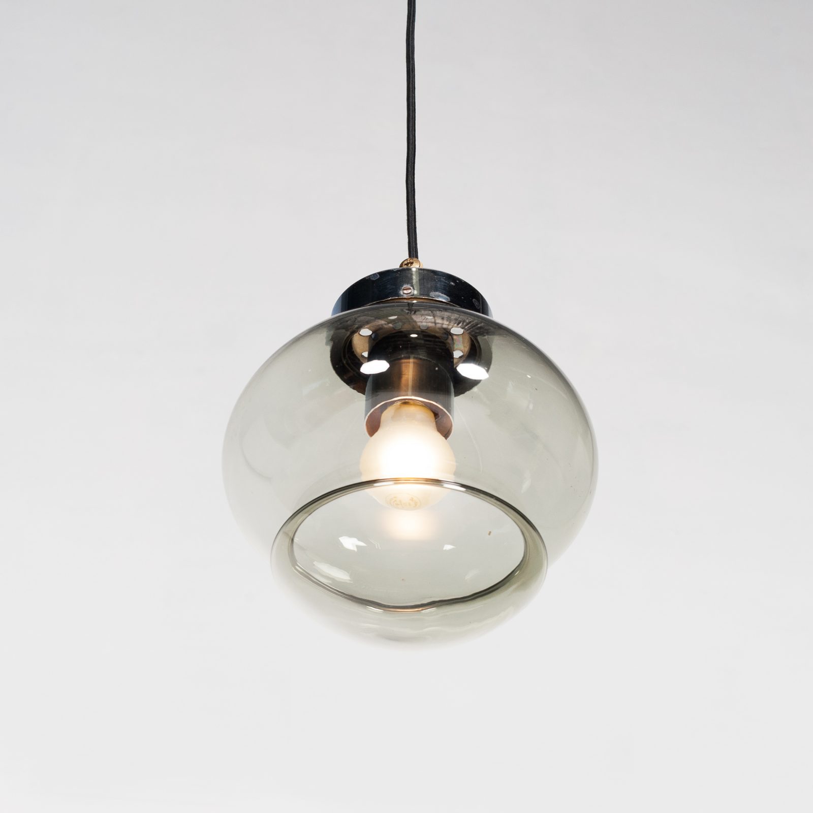 Pendant By Raak In Smoked Glass, 1970s, The Netherlands 2