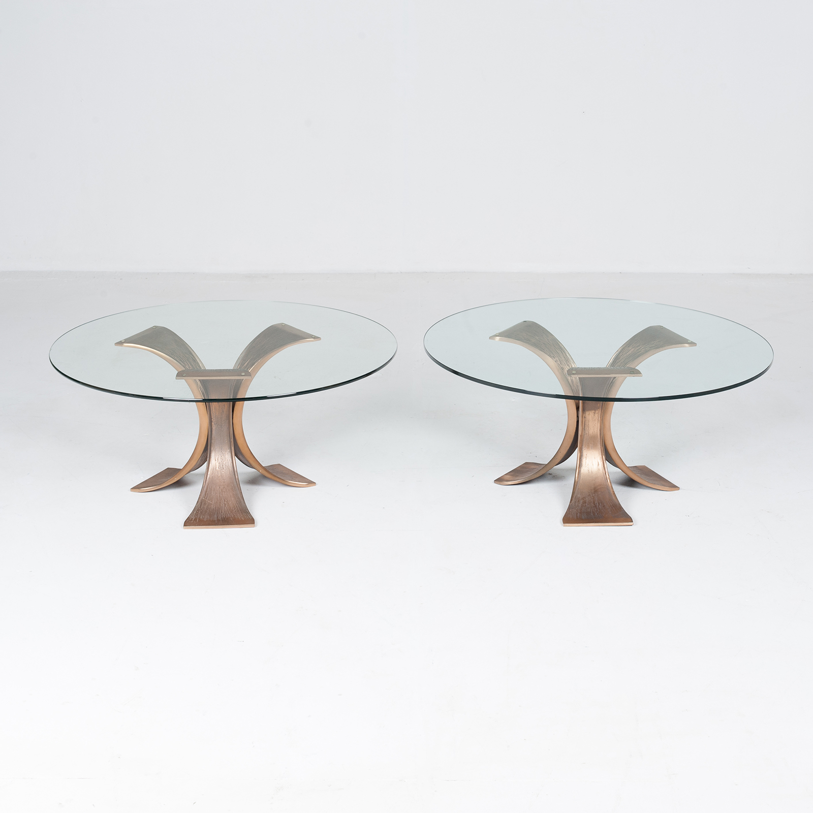 Brutalist Coffee Table In Bronze And Glass, 1970s, Belgium5