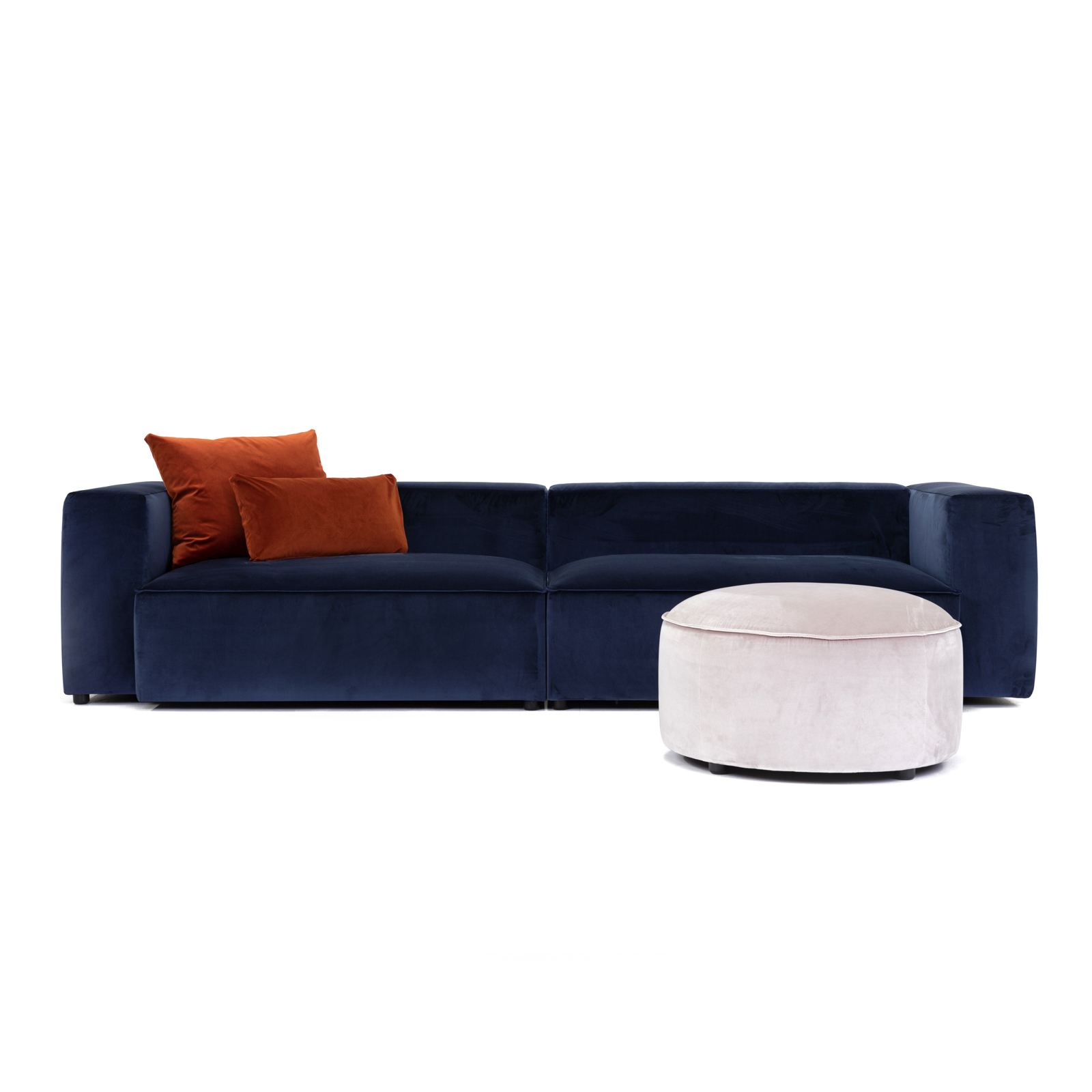 Permanent Future Easey Sofa 3.5 Seater Atelier Oxford Dream Ottoman Luxury Cushions Pf Sf Ea 3.5 Ao Front View