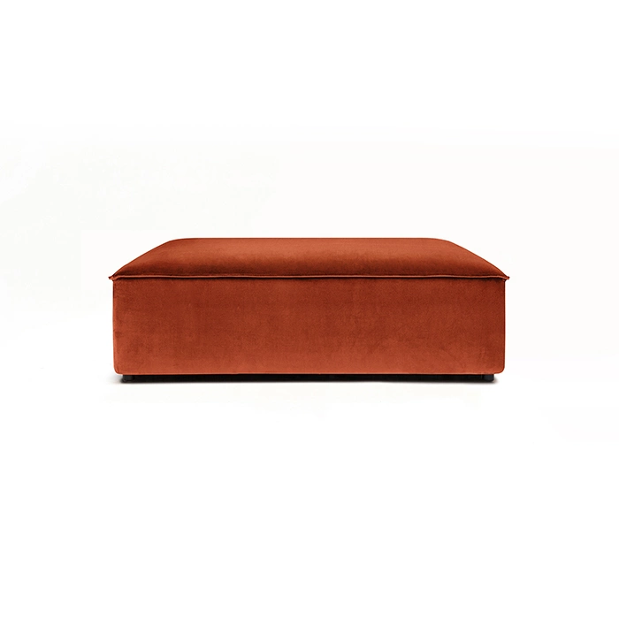 Permanent Future Easey Sofa Ottoman Round Atelier Luxury Pf Fs Ea Ot Rd Al Front View Thumb