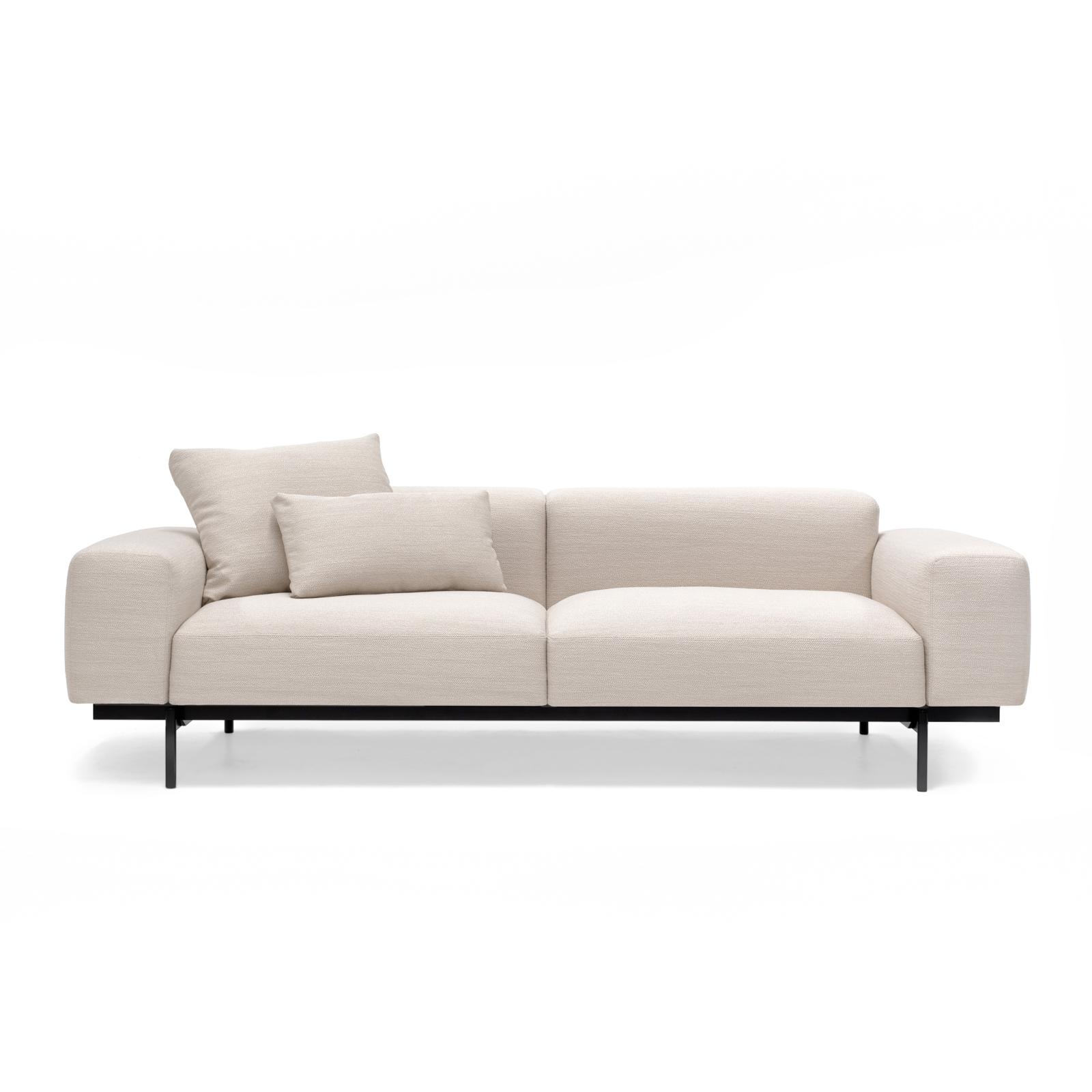 Permanent Future Perry Sofa 2.5 Seater Pure Pumice Cushion Large Small Pf Sf Pr 2.5 Pp Front View