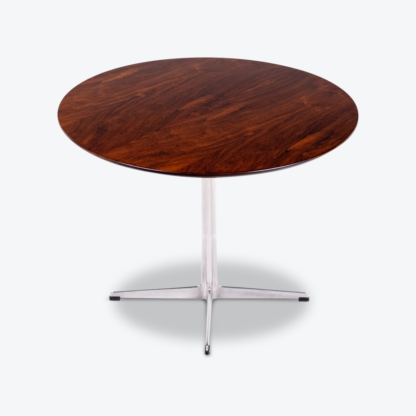 Cafe Table By Arne Jacobsen With Rosewood Top And Steel Pedestal Base, 1960s, Denmark Hero