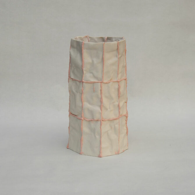 Lucy Tolan Pink Seamed Tile Vessel 2 Thumb