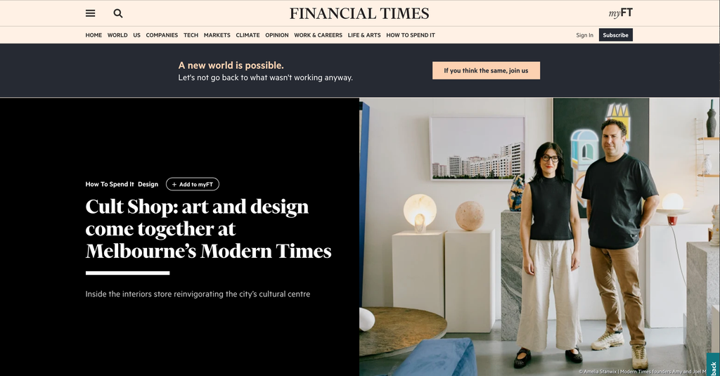 Modern Times in Financial Times