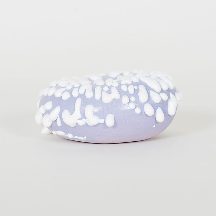 Crawl Torus in Lilac with White Glaze by Claudia Lau
